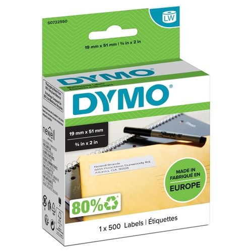 Dymo Cf500 etichette Labelwriter 19x51mm Bianco