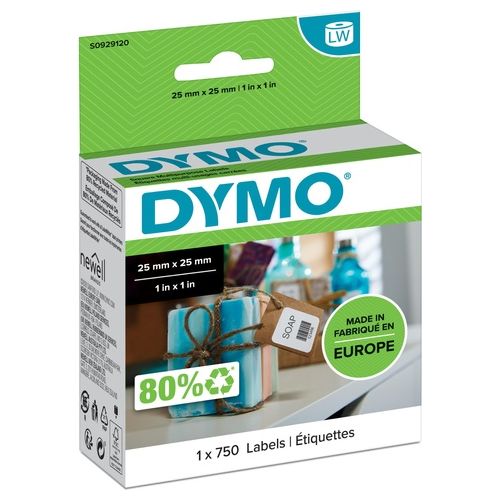 Dymo Cf750 etichette Labelwriter Quadrate Multiuso 25x25mm