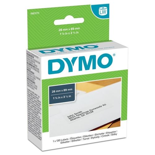 Dymo Confezione 130 etichette Labelwriter 28x89mm bianche