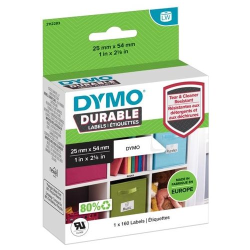 Dymo Confezione 160 Etichette LW Durable 25x54mm Bianco