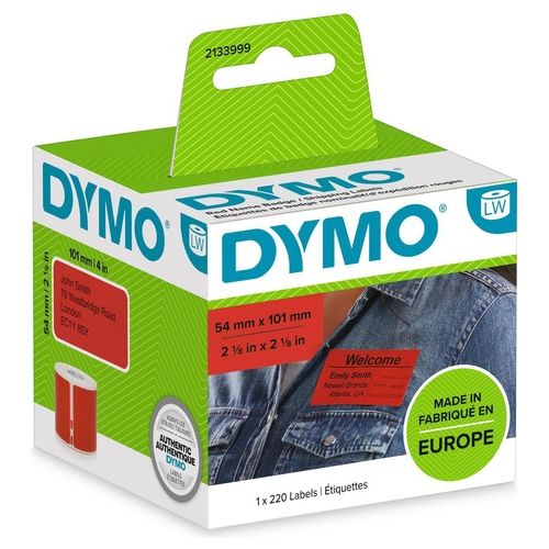 Dymo Confezione 220 Etichette LW 54x101mm Rossa