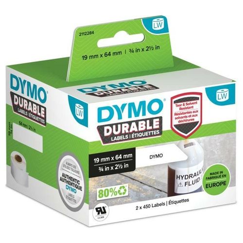 Dymo Confezione 2x450 Etichette LW Durable 19x64mm Bianco