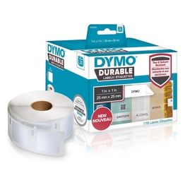 DYMO Etichette lw Durable Mutliuso 25x25 mm - Bianco - Permanente 850 Etichette x 2 Rotolo i