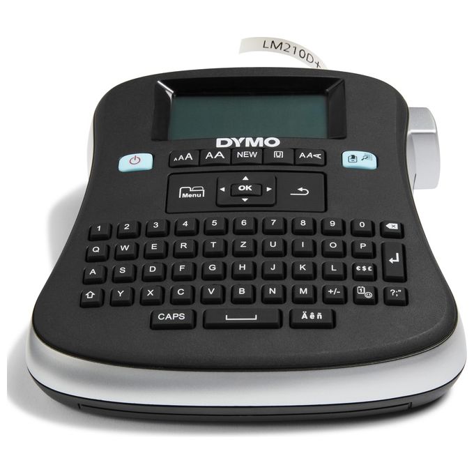 DYMO S0784470 LabelManager 210D Etichettatrice da Scrivania Tastiera QWERTY Stampa a Trasferimento Termico Nastri D1 6 9 12 mm Display LCD colore Nero