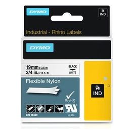 Nastro Da 19mmx3.5m Nylon Nero su Bianco