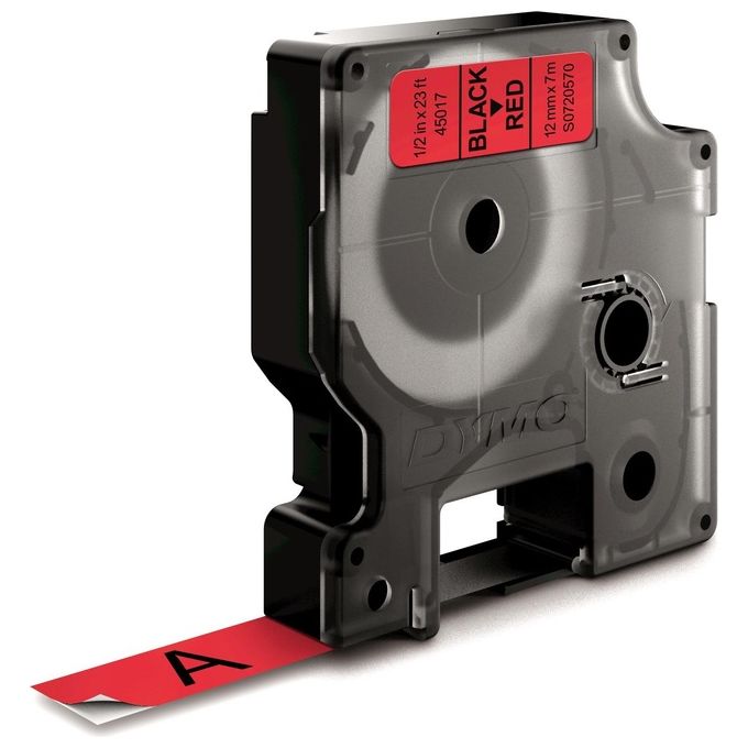 Image of Dymo Nastro D1 12mmx7m Nero Rosso