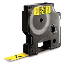 Nastro D1 12mmx7m Nero Giall