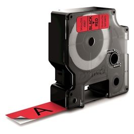 Nastro D1 19mmx7m Nero Rosso