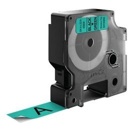 Nastro D1 19mmx7m Nero Verde