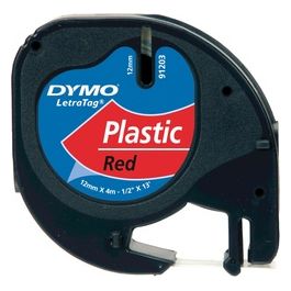 Dymo Nastro Letratag 12mmx4m Rosso