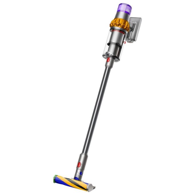 Dyson V15 Detect Absolute Extra Scopa Elettrica Acciaio Inossidabile/Giallo Senza sacchetto