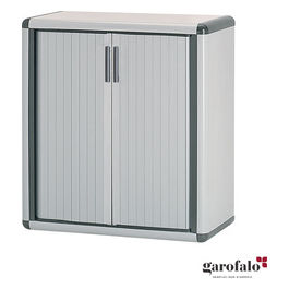 Armadio a serrandina Easy Roll Professional H.90 con ripiani, Colore: grigio chiaro
