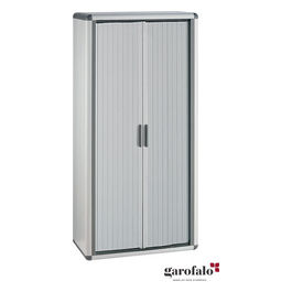 Armadio a serrandina, Easy Roll Professional, H.170 con ripiani, Colore: grigio chiaro