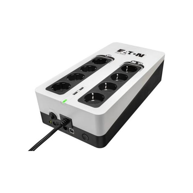 Eaton 3S850D Gruppo di Continuita' UPS Standby Offline 850 VA 510 W 8 Prese AC Tipo F 2 USB colore Nero Bianco