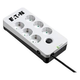 PB6D Protezione da Sovraccarico 6 Prese Ac 220 250V Nero/Bianco