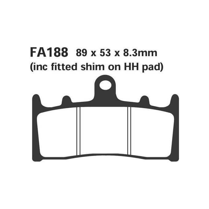 EBC EPFA188HH Pastiglie Epfa Suz.Gsx-R 1000 01- anteriore