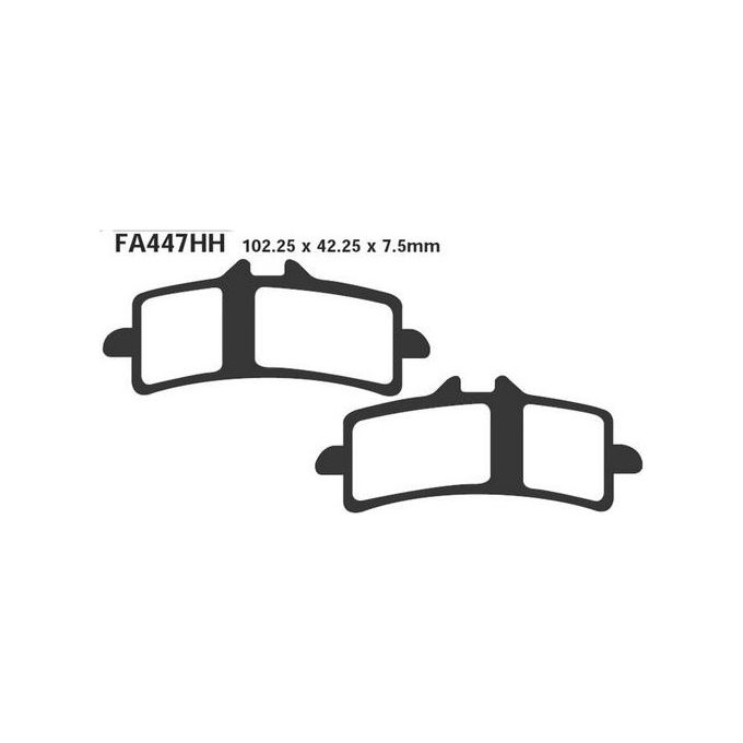 EBC EPFA447HH Pastiglie Epfa Ducati 1098 07- Mv Agusta F4 1000 07- anteriore