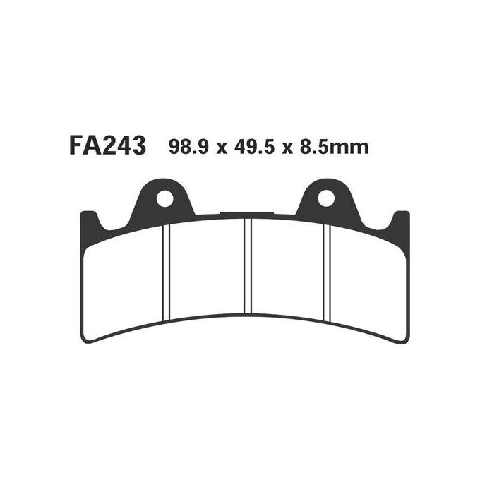 EBC FA243HH Pastiglie Hh Pinza Jaybrake 6 Pistoncini