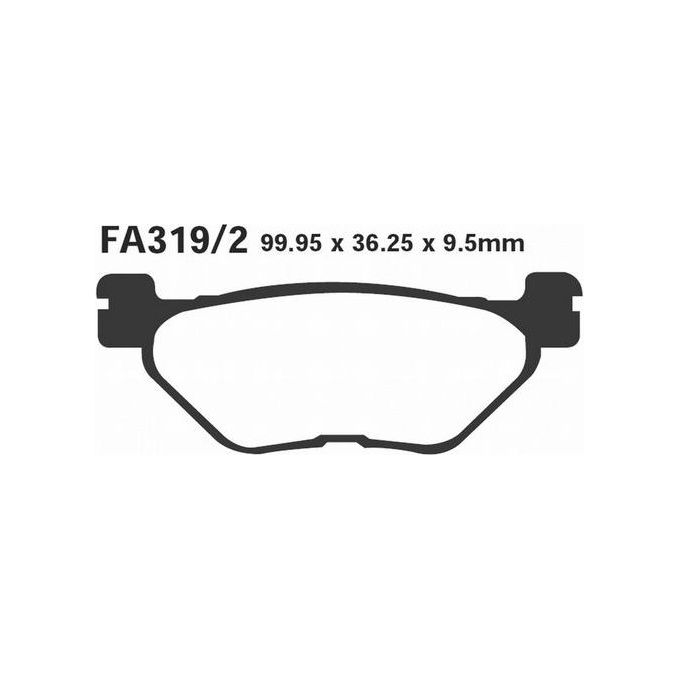 EBC FA319/2 Pastiglie Yamaha Tdm 900 posteriore