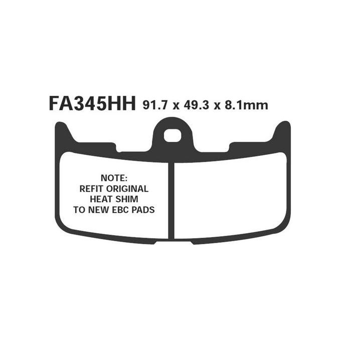 EBC FA345HH Pastiglie Hh Buell Xb9R Fireb. 02-