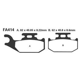 FA414R Pastiglie R Suzuki 700 Kingqua 05-07 anteriore Dx