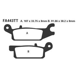 EBC FA443TT Pastiglie Yfm 700 Grizzly 07- anteriore Sx