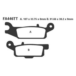 FA446R Pastiglie R Yfm 700 Grizzly 07 - posteriore Dx