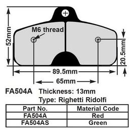 EBC FA504A Pastiglie freno Righetti Ridolfi