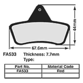 EBC FA533 Pastiglie freno Kart WILWOOD PS-1