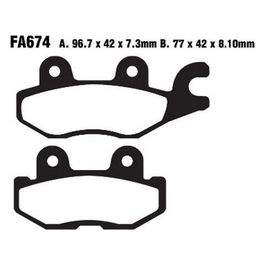 FA674R Pastiglie R Yamaha Yxm 700 14- posteriore Sx