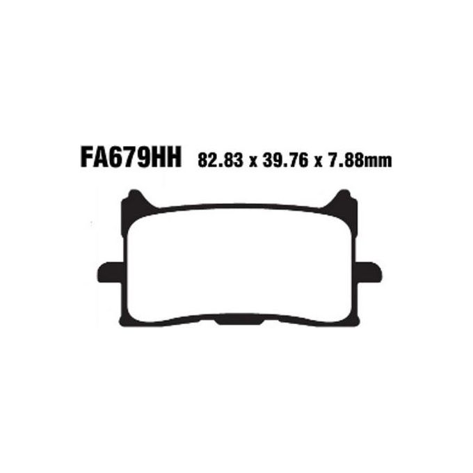 Image of EBC FA679HH Pastiglie Hh Honda Africa Twin 1000 16- anteriore