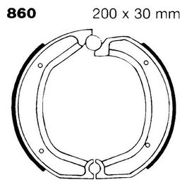 Ebc R2586000 Ganasce Bmw R80/90/100 posteriori 