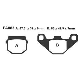 EBC SFA083HH Pastiglie Sfa Hh Suzuki-Peugeo T-Hyosung