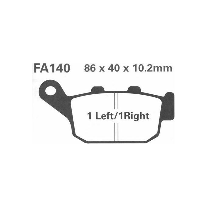 EBC SFA140HH Pastiglie Sfa Hh Pantheon Foresight posteriore