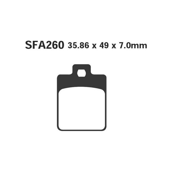 EBC SFA260 Pastiglie Sfa Zip Rst/Sp anteriore 