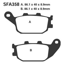 EBC SFA358 Pastiglie Sfa Honda Jazz 250 P 