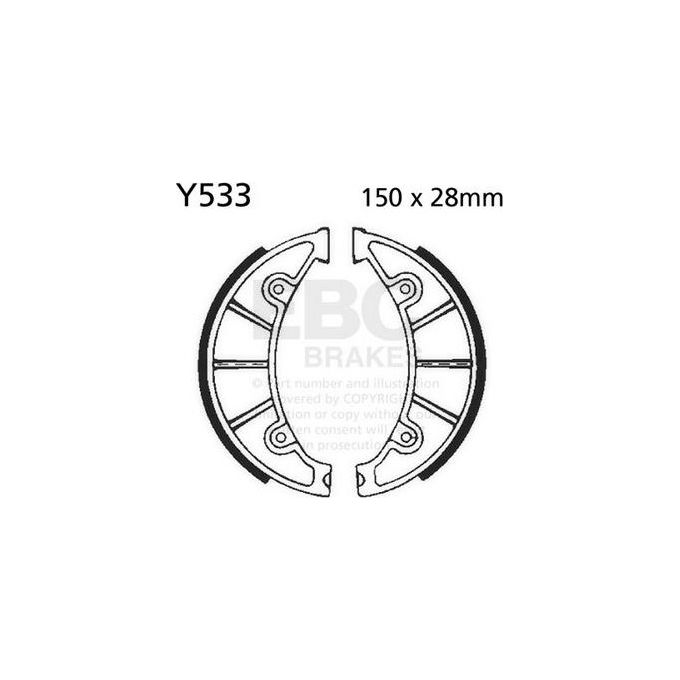 EBC Y533 Ganasce Yamaha Xc125 Cygnus X posteriore 04-07