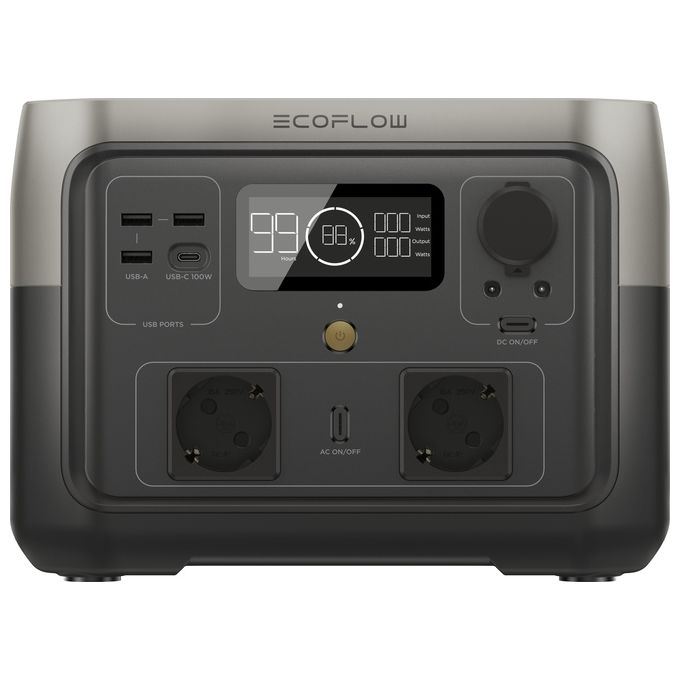 Ecoflow Power Station River2 Max Portatile a Batteria Nero e Grigio