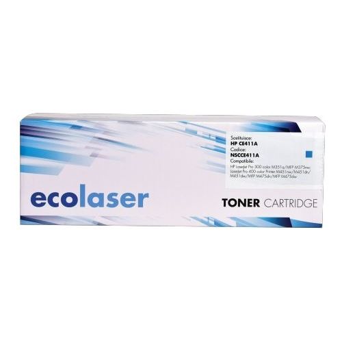 Ecolaser Toner Compatibile con HP CE411A Ciano