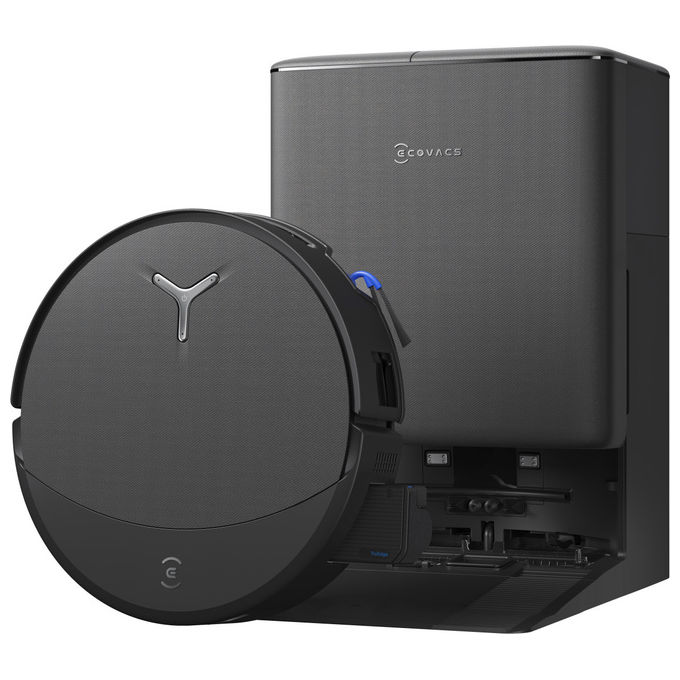 Ecovacs DEEBOT T90 Pro Omni robot aspirapolvere lavapavimenti, 30000 Pa, stazione omni, svuotamento automatico, nero