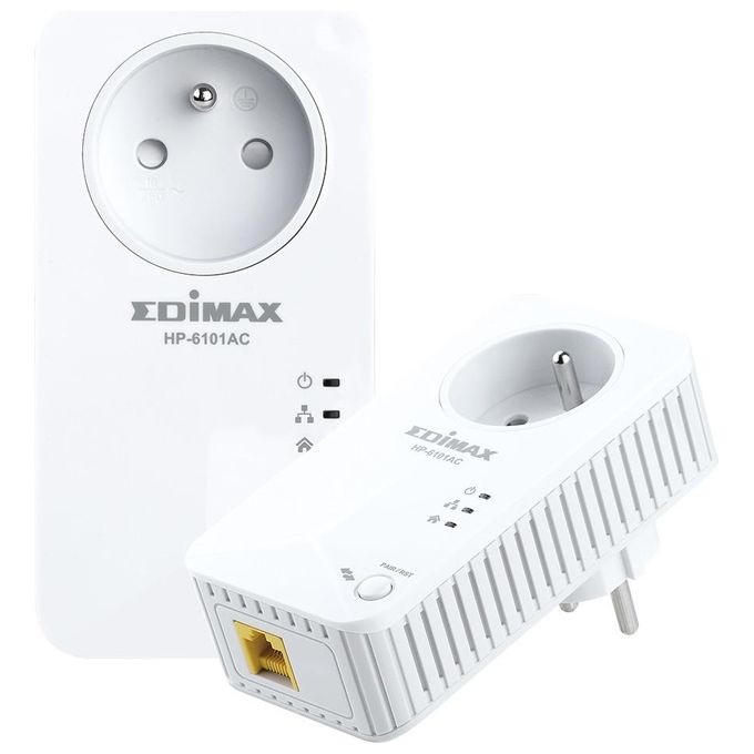 Edimax Networking 500mbps Nano Powerline Adattatore W-integrated Power Socket Kit