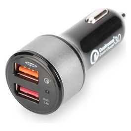 Ednet caricabatteria per auto quick charge 3,0 2 porte 3 ampere max