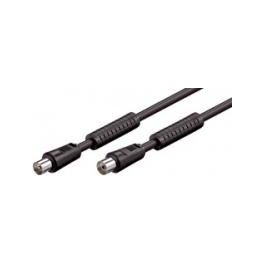 cavo antenna tv coassiale maschio/femmina doppia schermatura mt.3,5 con filtri ferrite in blister da esposizione