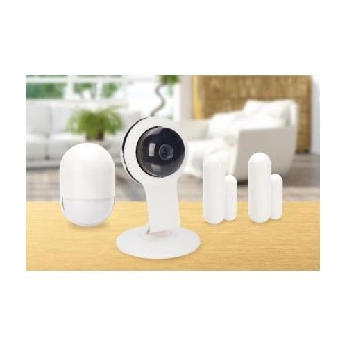 Ednet Starter Kit con 1 Telecamera Hd 720p 1 Sensore di Movimento 2 Sensori da Contatto