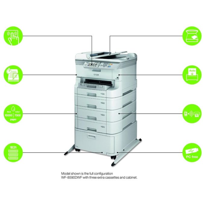 Epson C13T869440 Unita' di Alimentazione Inchiostro Giallo XXL Inchiostro a base di pigmento compatibile con WorkForce Pro WF-R8590 colore Giallo