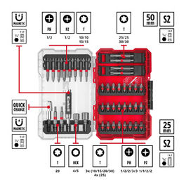 Punte Standard 3 Pezzi 25 mm T25 Cromo Vanadio