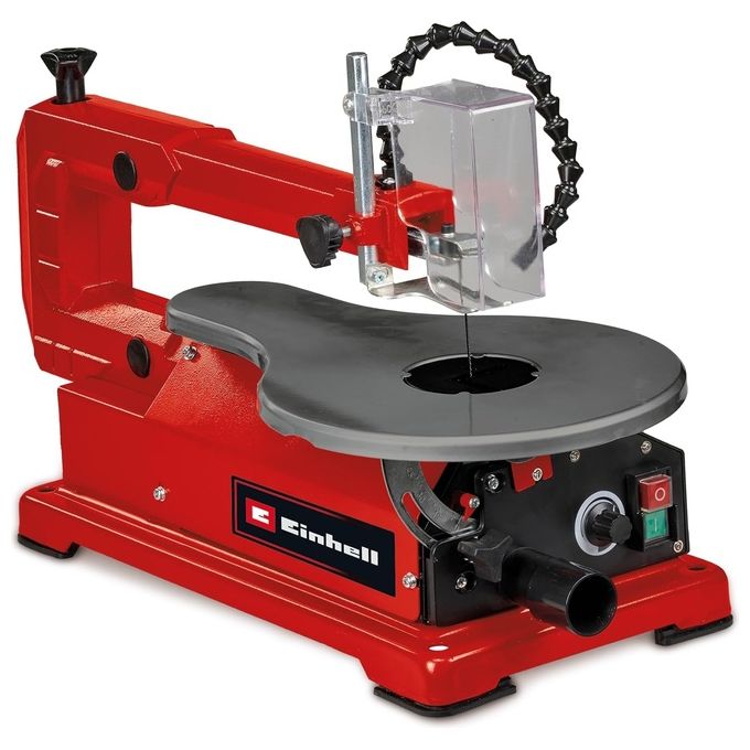 Einhell 4309047 TC-SS 406 E Sega da Traforo 120 W Altezza Taglio 50 mm Piano Inclinabile 47° Velocita' Variabile Soffiatore 2 Lame Incluse