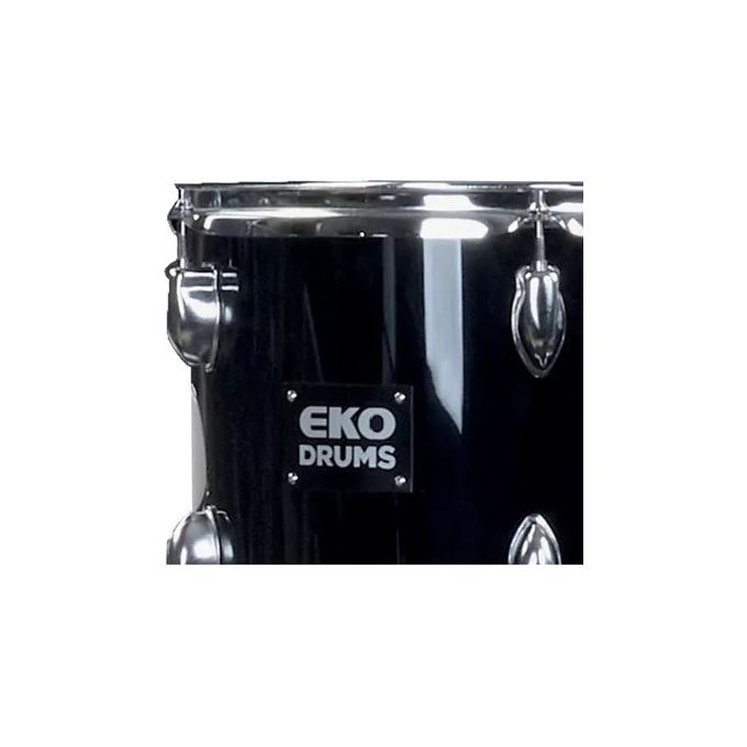 Eko Batteria Acustica Ed-200 Drum Kit Black 5 Pezzi