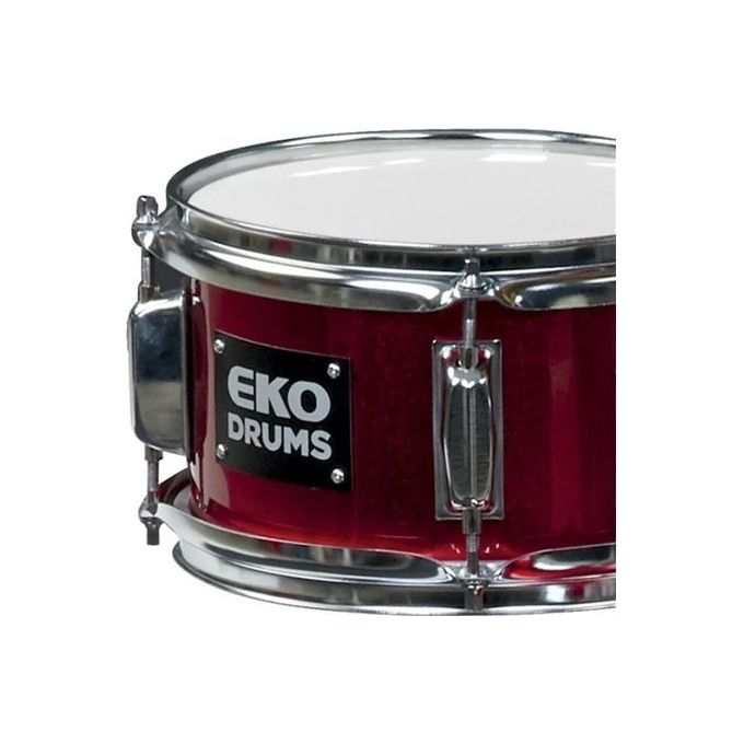 Eko Batteria Acustica Ed-200 Drum Kit Metallic Red 4 Pezzi