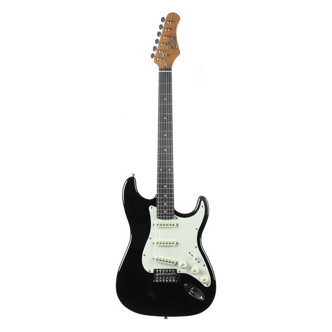 Eko Guitars Chitarra Elettrica ST-300 Nera Stile Strat